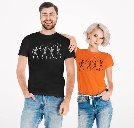 Night Dancing Skeletons Shirt, Cute Halloween Graphic Tee – Birdhouse  Design Studio, LLC