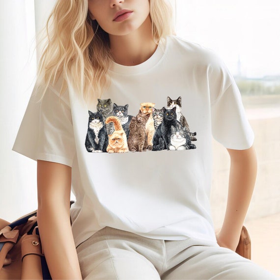 Women Cat Shirt, Cat Shirt, Love Chickens, Animal… - image 9