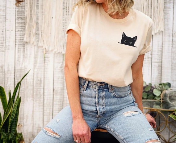OSIGRANDI Short-Sleeve Cat Print T-Shirt Almond M