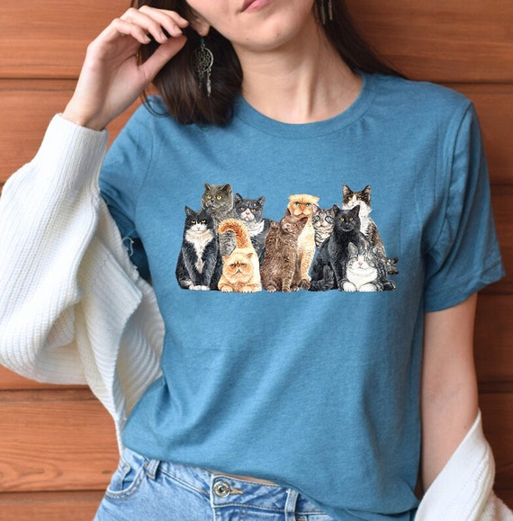 Women Cat Shirt, Cat Shirt, Love Chickens, Animal… - image 1