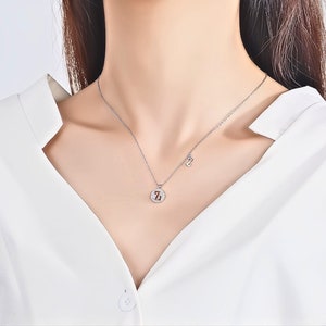 Collar de letras de plata personalizado, Collar de letras de la A a la Z, Collar del alfabeto, Collar de letras, Collar de la A a la Z personalizado, Regalo para ella, Delicado