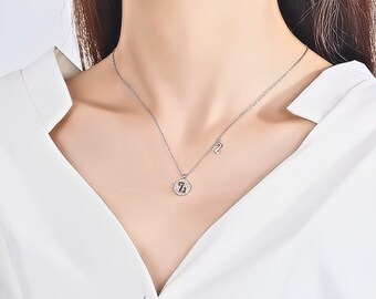 Collana con lettere in argento personalizzata, collana con lettere dalla A alla Z, collana con alfabeto, collana con lettere, collana dalla A alla Z personalizzata, regalo per lei, delicato