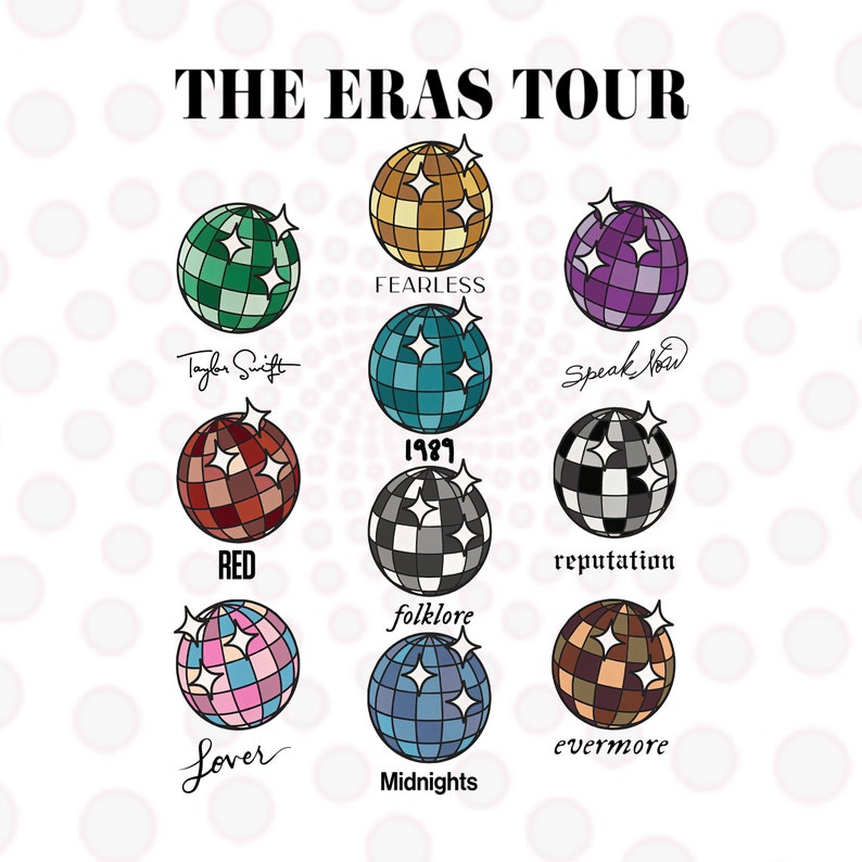 The Eras Tour PNG Disco Ball Svg Mirrorball Svg Taylor Etsy Canada