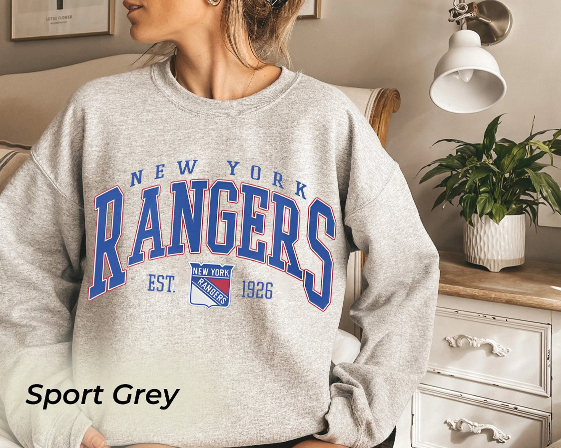 N€W York Rangers Hockey Crewneck Sweatshirt