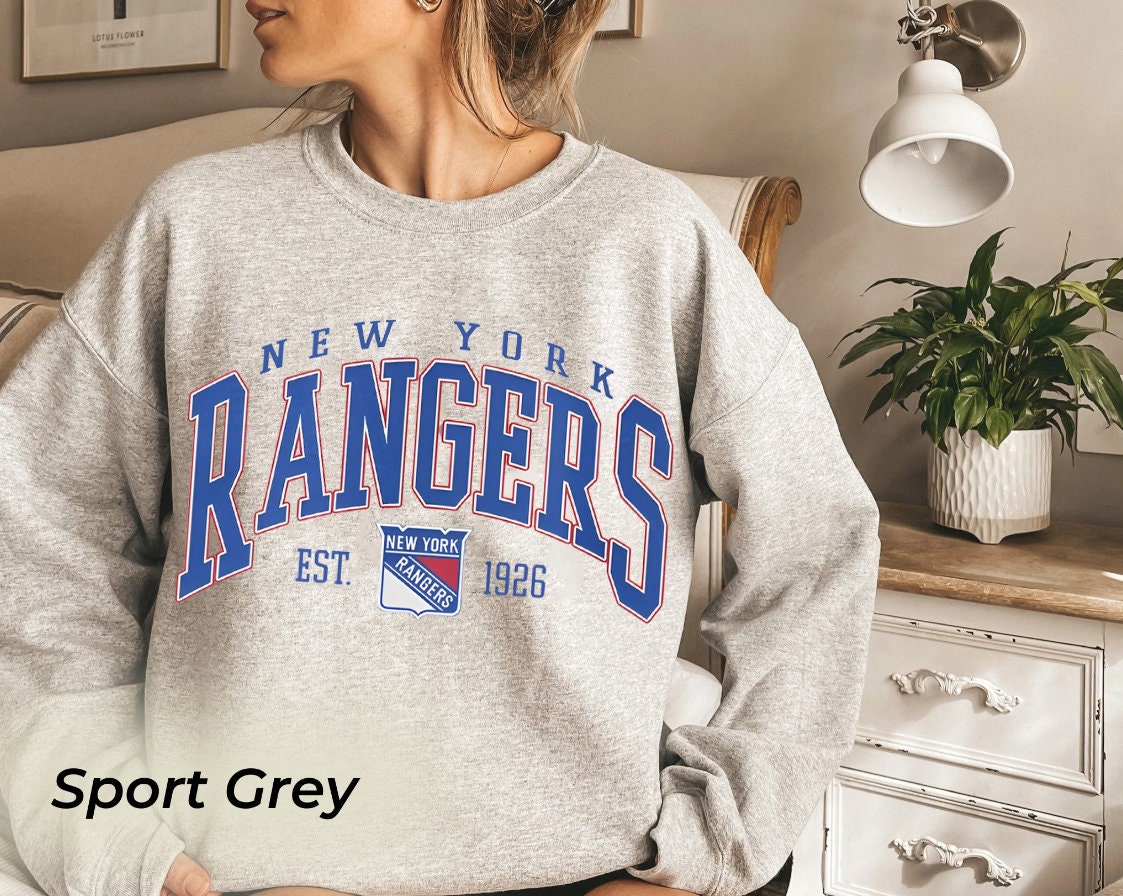 Women's New York Rangers Old Time Hockey Natural Vintage Lacer Heavyweight  Hoodie