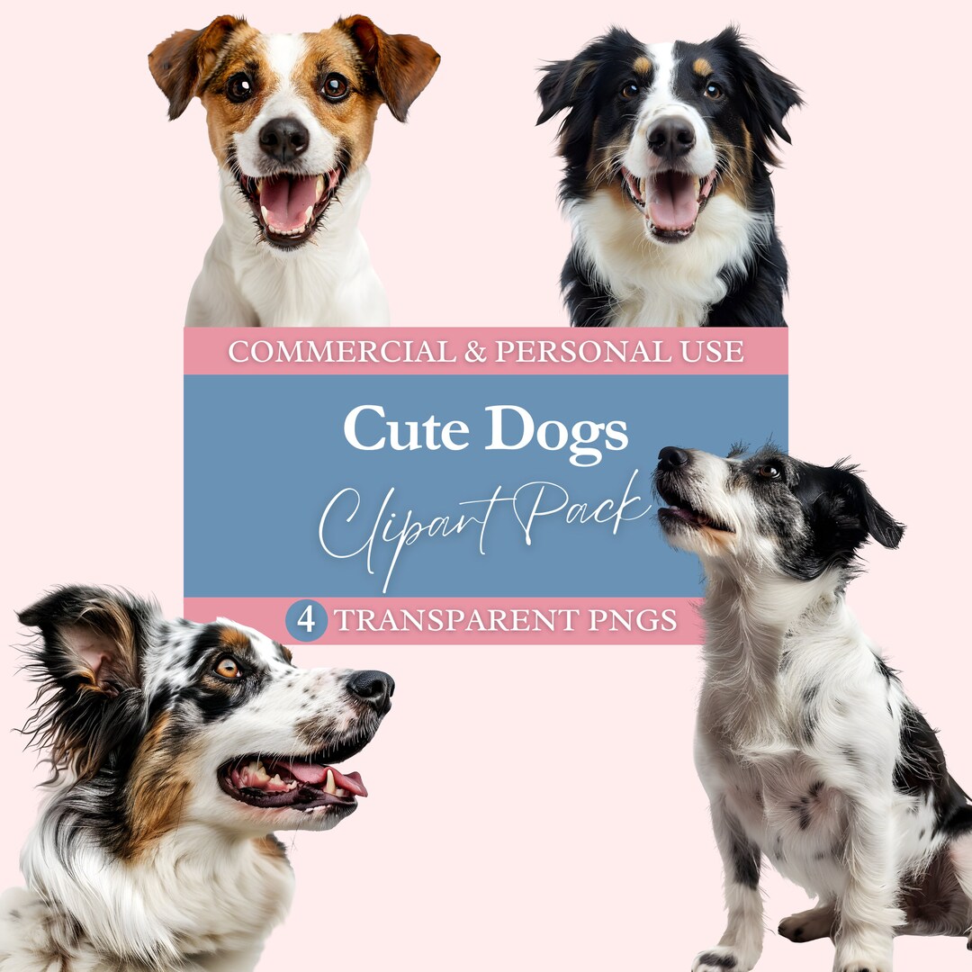 Puppy Dog Clipart Bundle | Transparent PNG | Commercial Use Clip Art ...