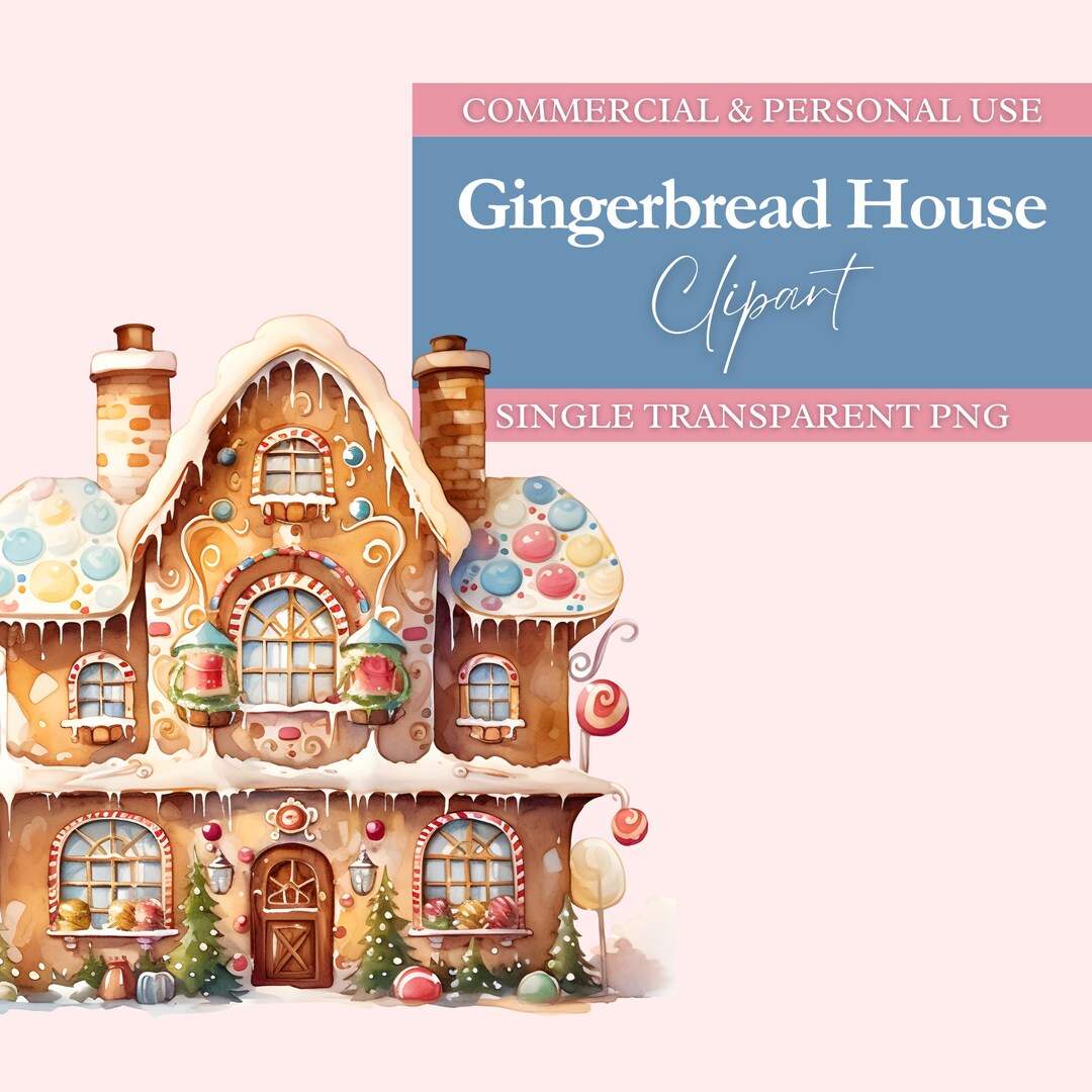 Detailed 2-story Gingerbread House Christmas Clipart - Etsy