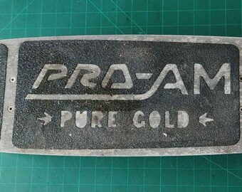 Pro-Am Pure Gold Skateboard Aluminium 70s Board Deck RARE!!! org trucks