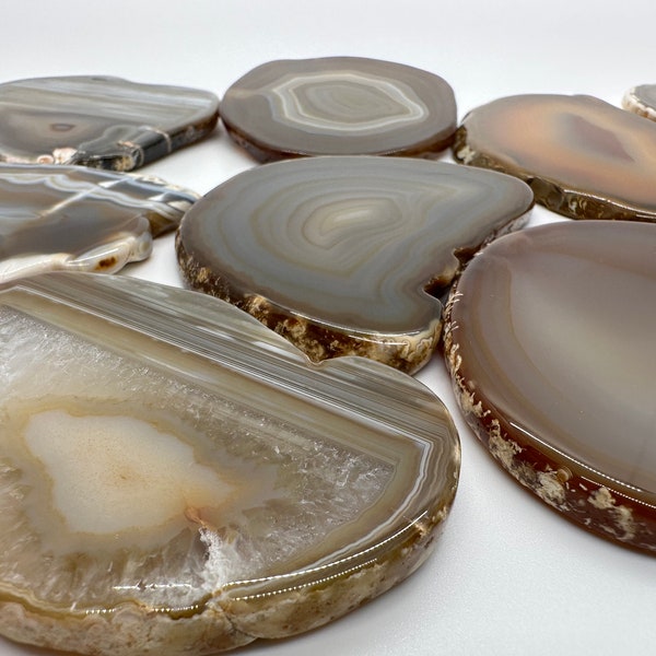 Medium Brazil Agate Slice | Natural Non-dyed Agate Slice 80 g