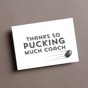 Heel erg bedankt Coach - Bedankt Hockey Coach Card