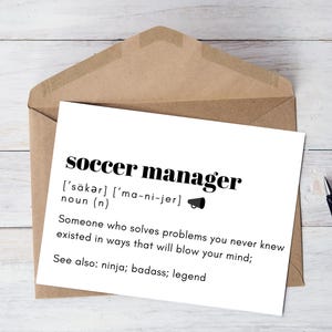 Soccer Manager - Cartão de Agradecimento