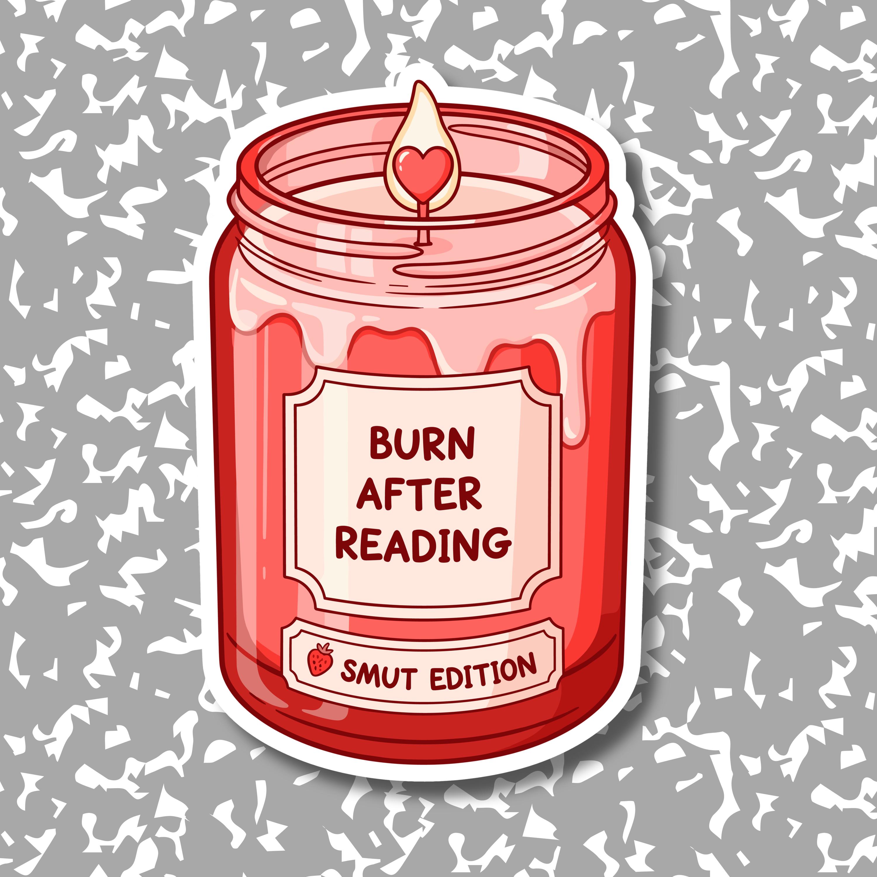 Burn After Reading Candle, Booktok, Laptop Stickers - Etsy
