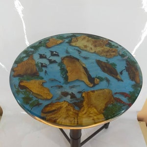Modern Epoxy River Dining Table Top - Handcrafted Wood Resin Furniture