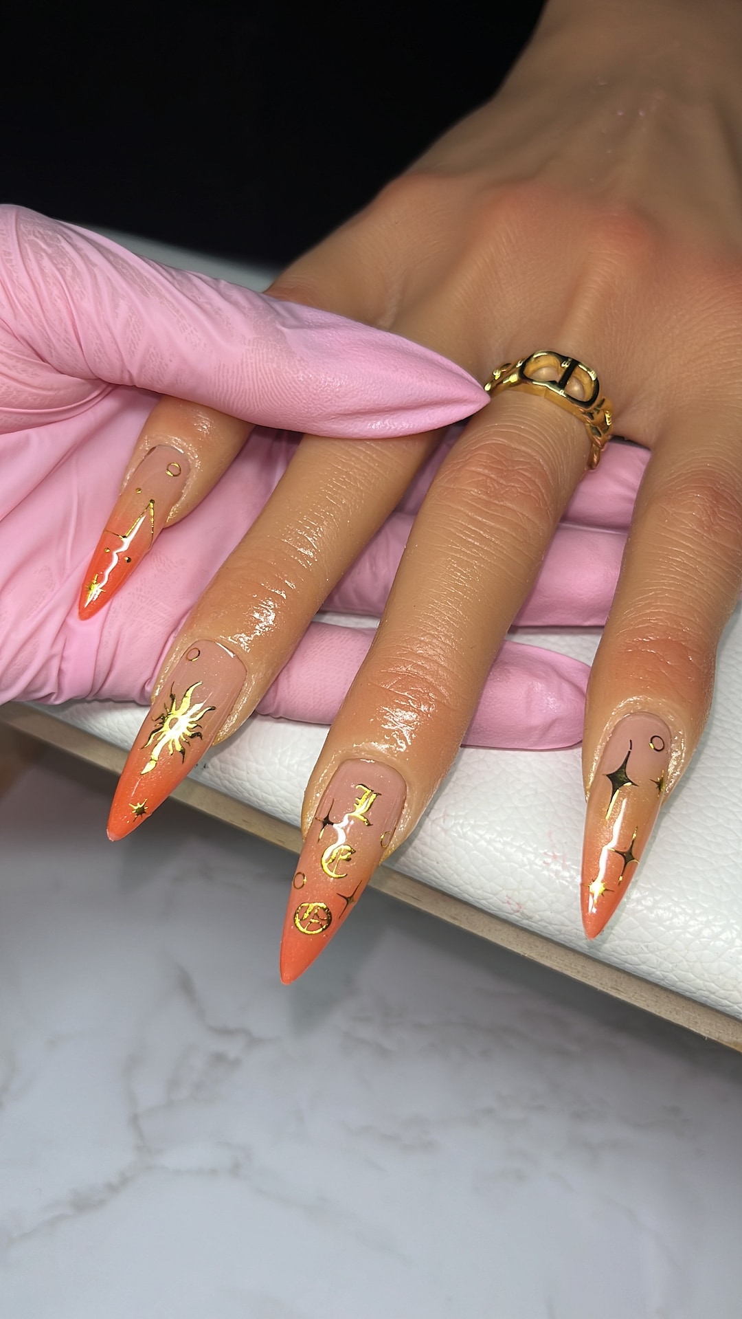 Leo Press on Nails | Zodiac | Custom | - Etsy