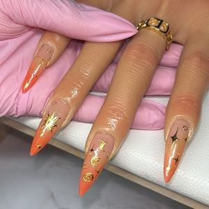 Leo Press on nails | Zodiac | Custom |