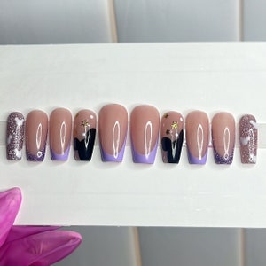 Disney Press on nails | Disney | Custom | Glitter