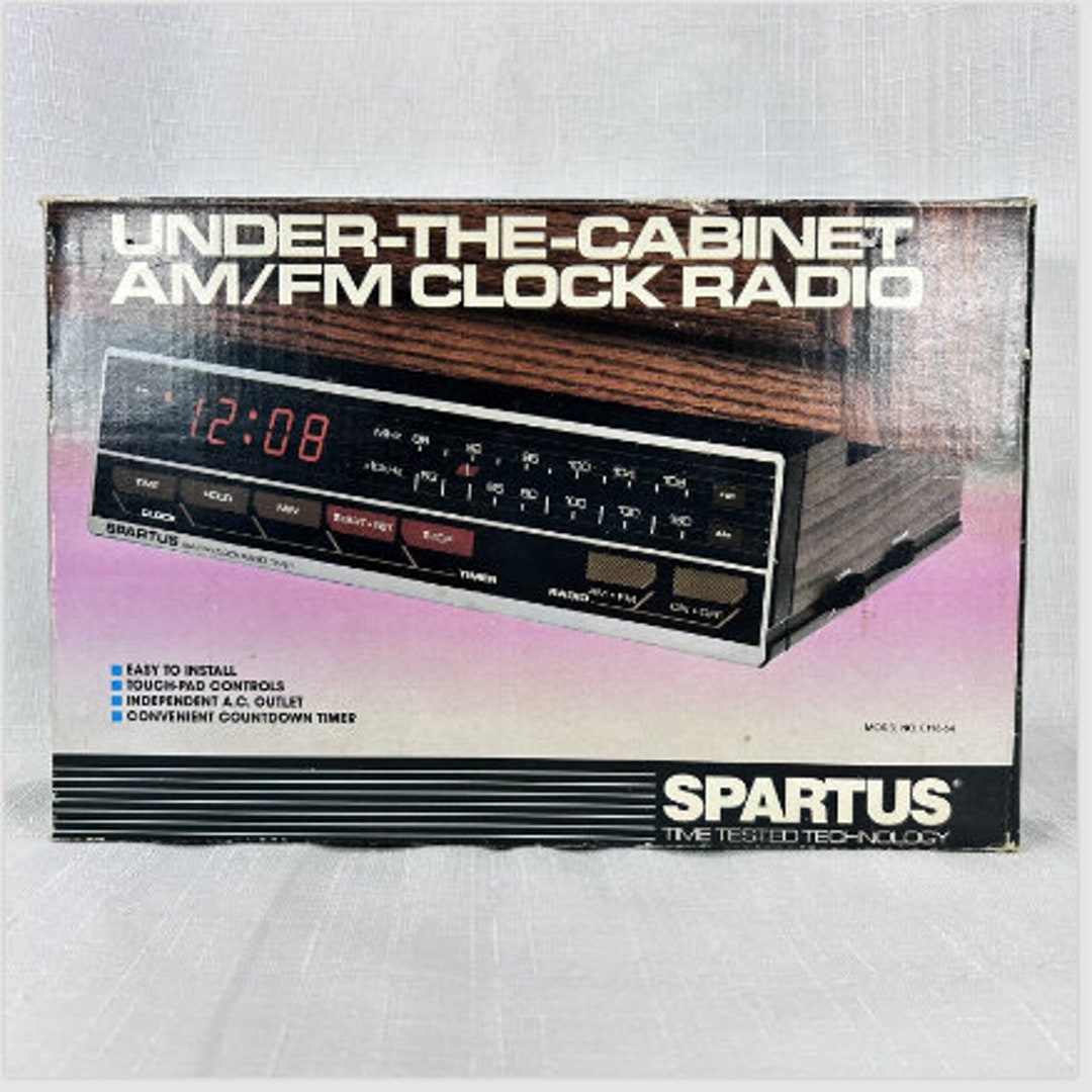 Vintage NOS Spartus Under AM/FM Clock Radio Digital Etsy