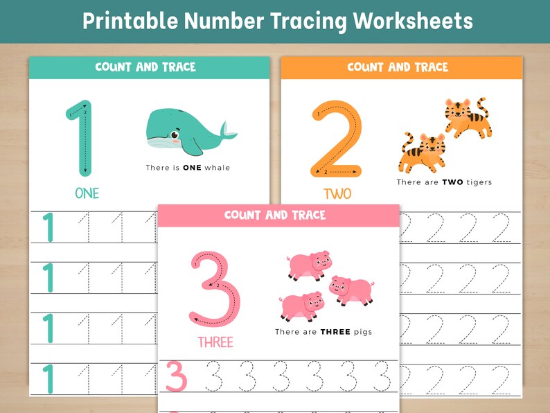 Number Tracing Worksheets, Tracing Number, Number Tracing Workbook