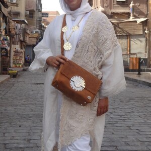bolso cartera monedero genuino cobre natural latón estilo árabe Egipto