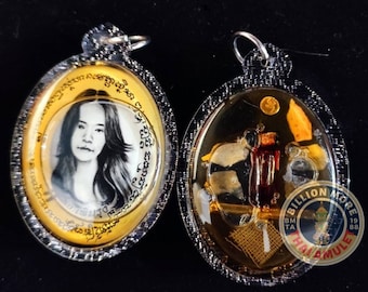 Edition Strong Effective Authentic Thai Amulet Mae Sunee  with Num Mun Prai Oil Lucky Holy Love(Amulet By AJ.Peramrung )