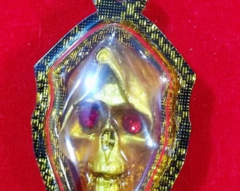 Powerful  Amulet for Casino and Lotto Prai Gasib Skull  [Rich Lucky] (Amulet By Aj.Peramrung ) have bones soil sacred .