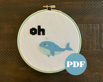 Oh Whale Cross Stitch Pattern