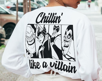 Chillin like A Vilain Sublimation Design, Villain Gang PNG, Villain Sublimation PNG, Magical Kingdom  Commercial Use, Digital
