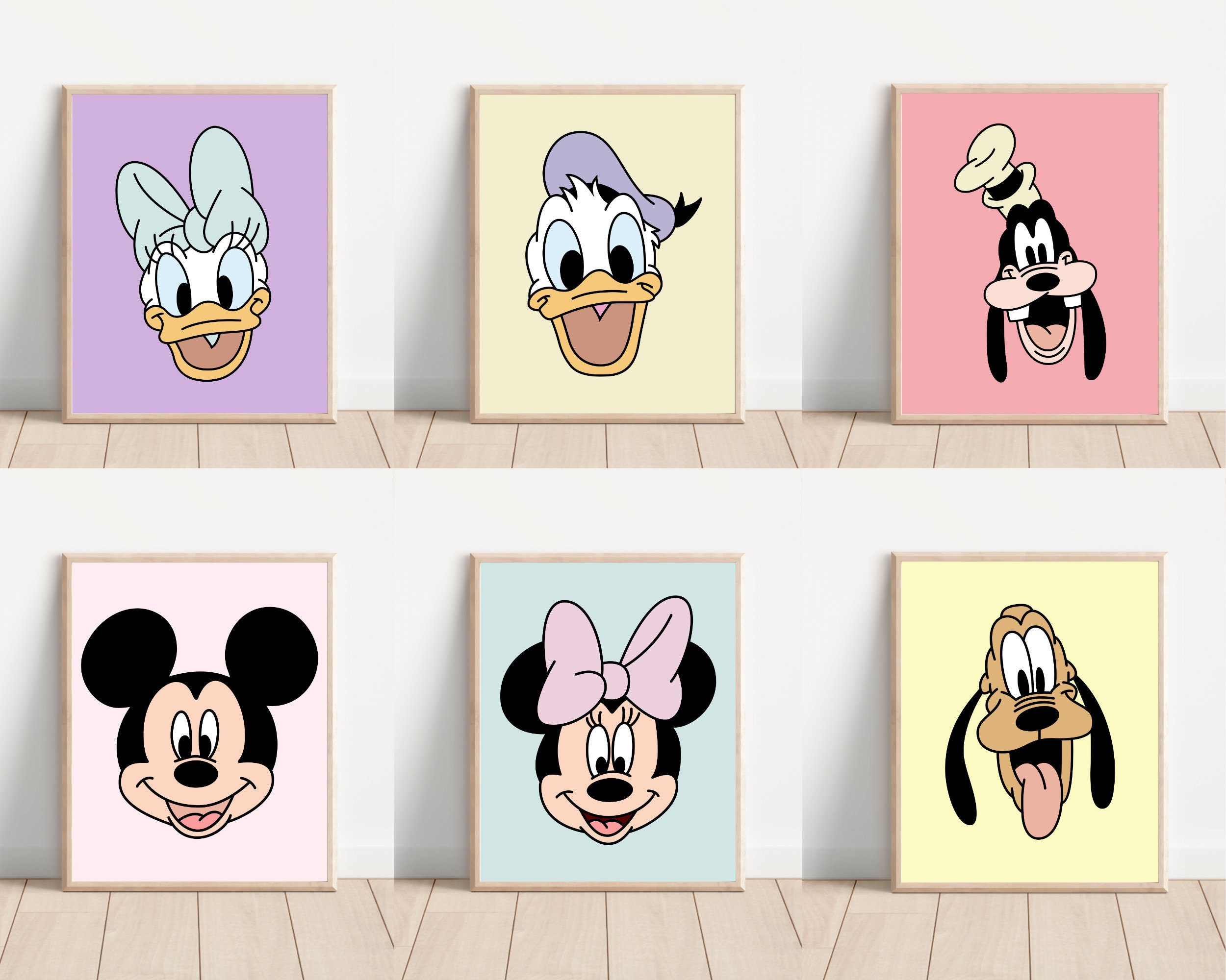 Printable Mickey and Friends Poster, Wall Art Minnie, Nursery Wall