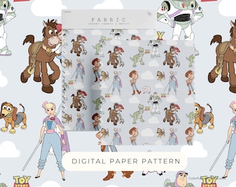 Toy Story Digital Paper, Seamless Pattern (PNG)