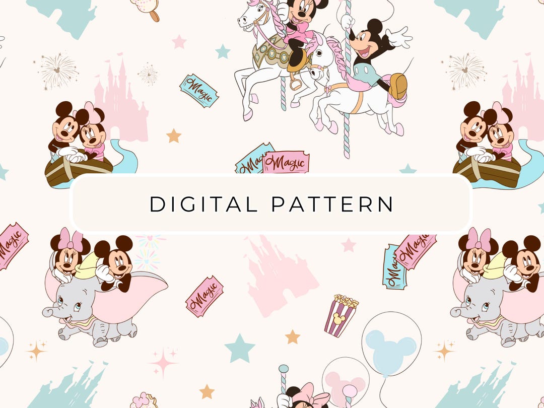 Mouse Digital Paper Pattern, Pastel Mouse Seamless Patterns, Digital ...