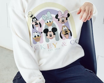 Mickey And Co Sublimation Designs, Pastel Mouse Minnie Daisy PNG, Magical Sublimation PNG, Commercial Use, Digital Download
