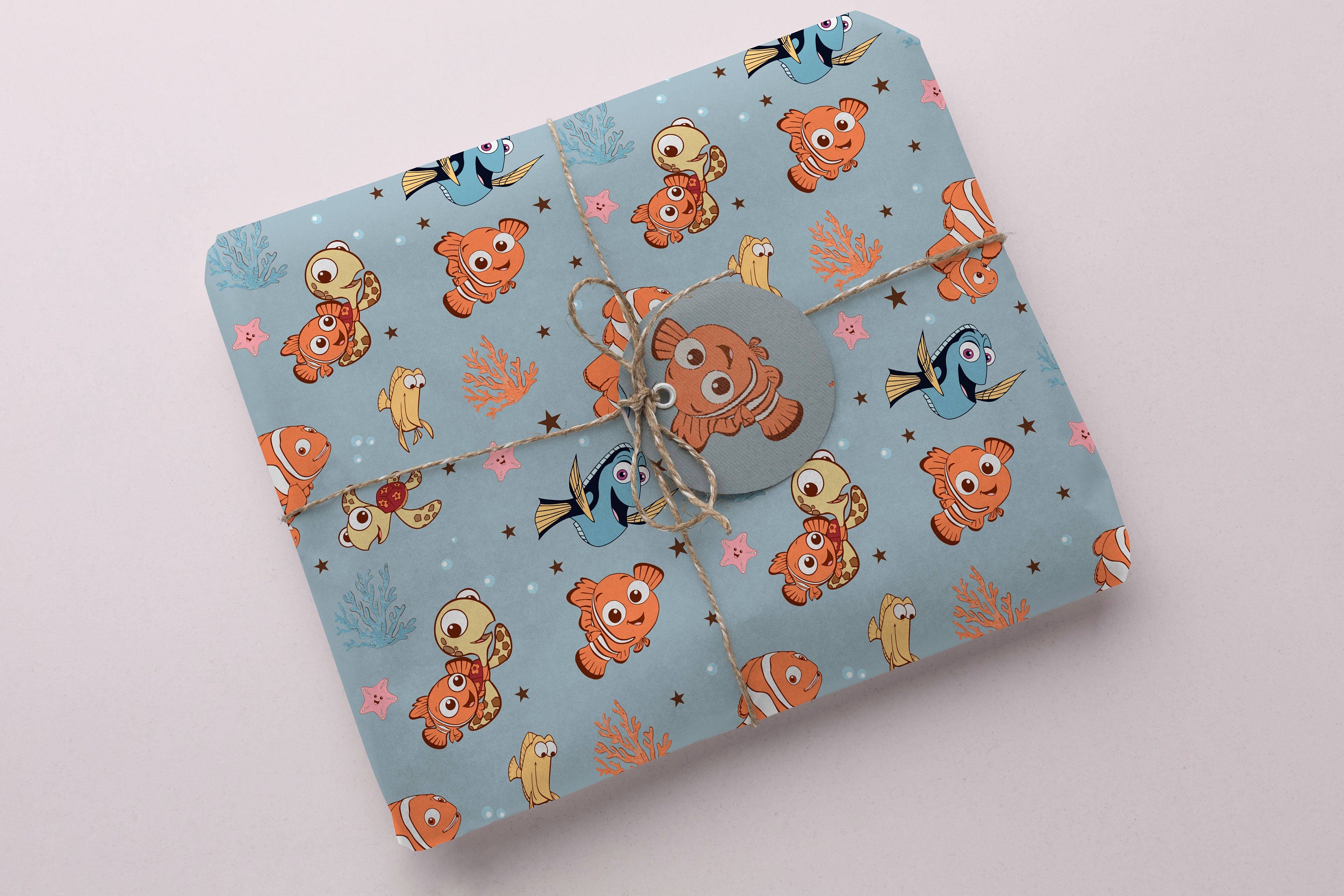 Cute Fish Digital Paper Pattern Theme, Summer Seashell Starfish ...