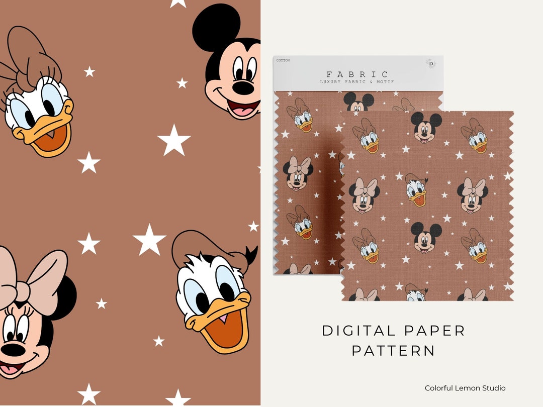 Mouse and Friends Digital Paper Pattern, Mouse Seamless Patterns ...
