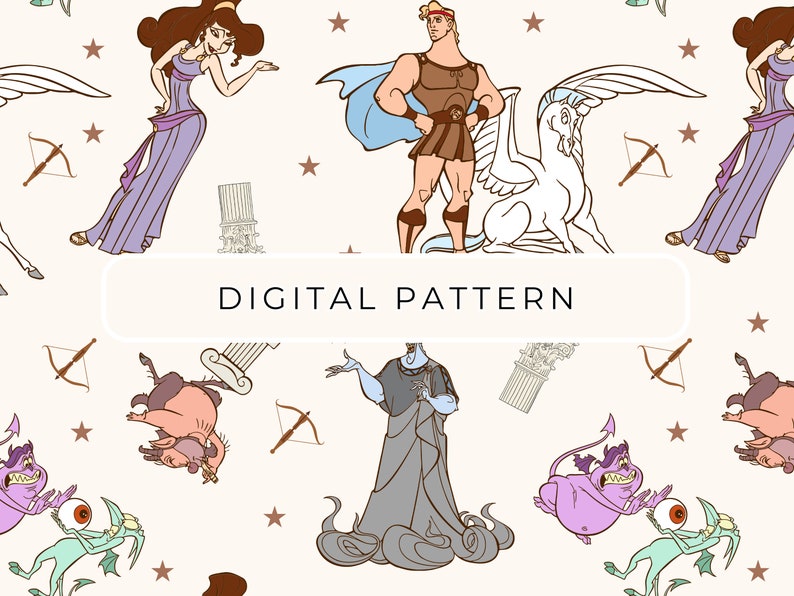 Hercules Pattern Hercules Digital Paper Pattern, Hercules Seamless Patterns, Digital ...
