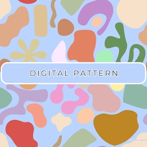 Abstract Animal Print Seamless File Pattern, Colorful Digital Paper Pattern, Animal Print PNG, Commercial Use, Digital Download