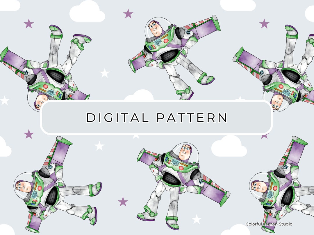 Toys Digital Paper Pattern, Buzz Seamless Patterns, Digital Paper PNG ...