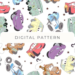 Thème de motif de papier numérique de voitures, Papier numérique de motifs sans couture de voitures de voitures, papier PNG, usage commercial