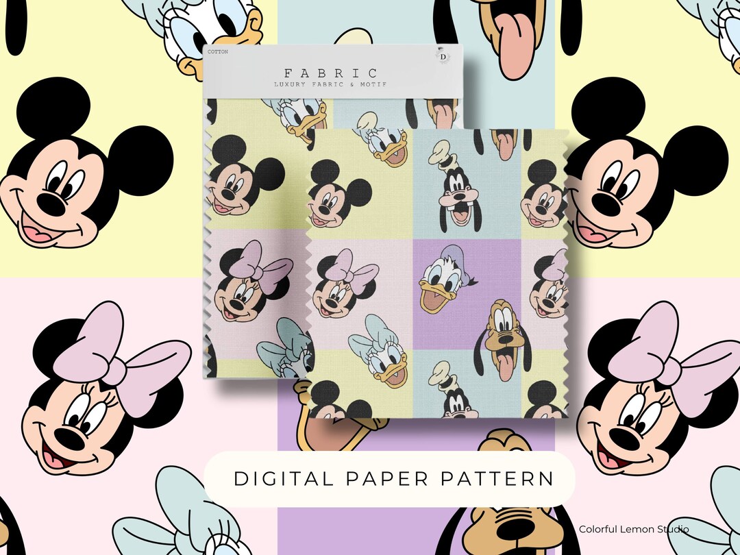 Mouse and Friends Digital Paper, Pastel Seamless Pattern (PNG) - Etsy