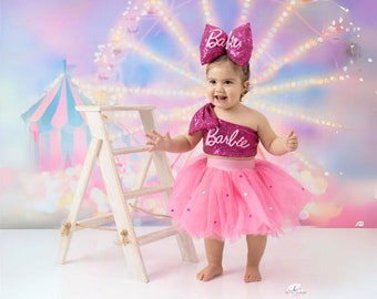 Pink Tutu Dress - Girl's Birthday Costume, Party Dress, Stylish and Bright Baby Dress, Birthday Gift