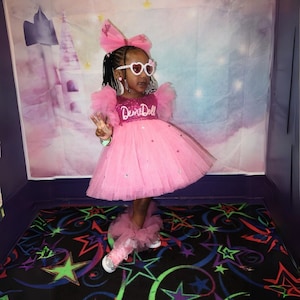 Personalized Pink Sparkle Birthday Dress for Girls – Sequin Top & Tulle Skirt