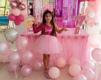 Glamorous Personalized Pink Sequin Dress, Birthday Gift for Girls