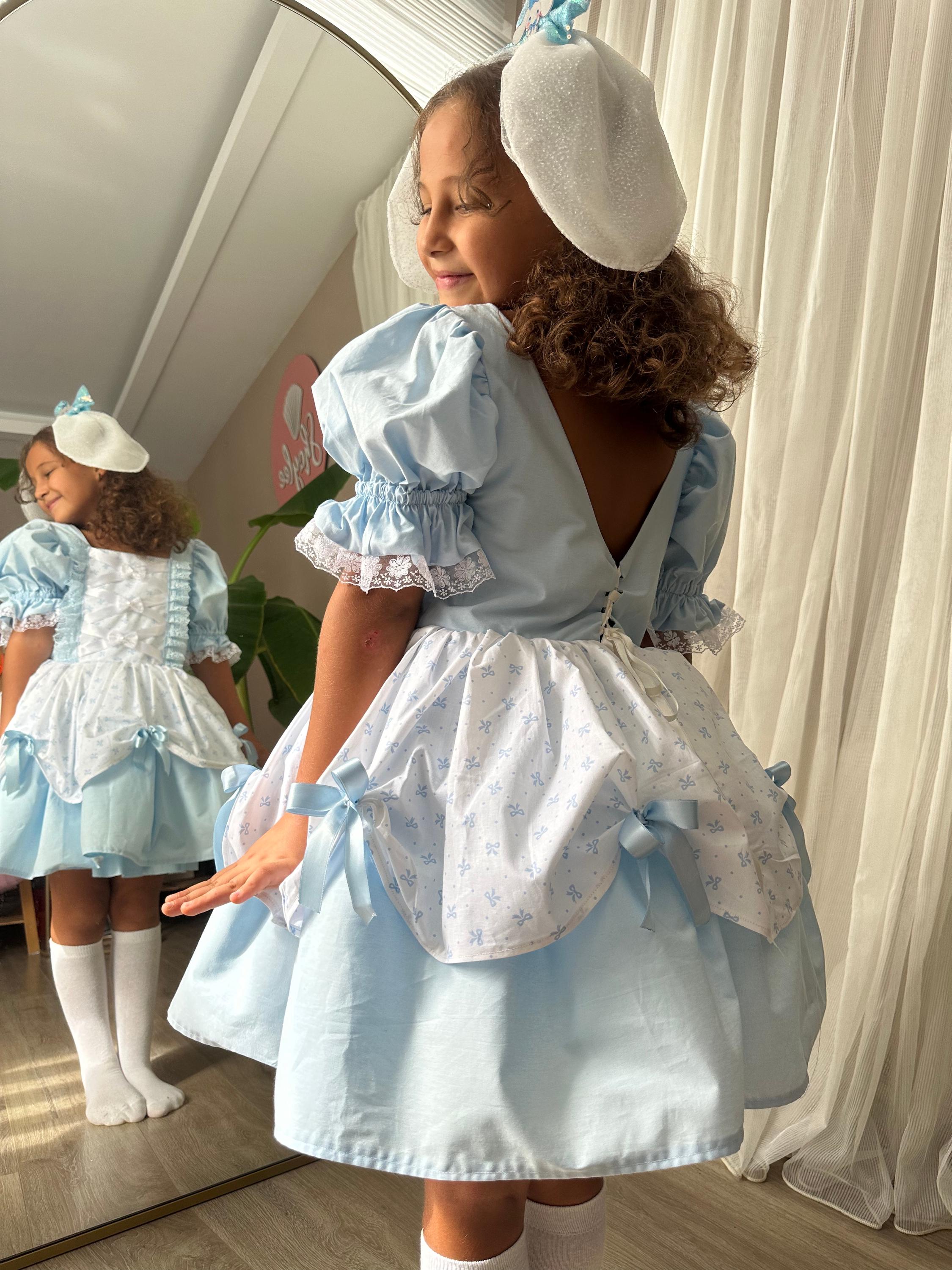 cinnamoroll dress for birthday party Blue Princess Dress, Anime Inspired Tulle Birthday Outfit, Cosplay Party Toddler