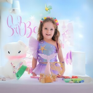 purple mermaid dress, sequin top dress, girls birthday, party dress girls, special occasion, starfish dress, tulle skirt girls, cute mermaid outfit, gift for girls, magical dress, girls fashion, summer dress, birthday gift