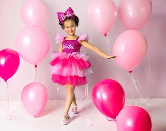 Personalized Pink Tutu Dress with Sequins, Ideal Toddler Birthday Party Dress and Gift, Birthday Gifts