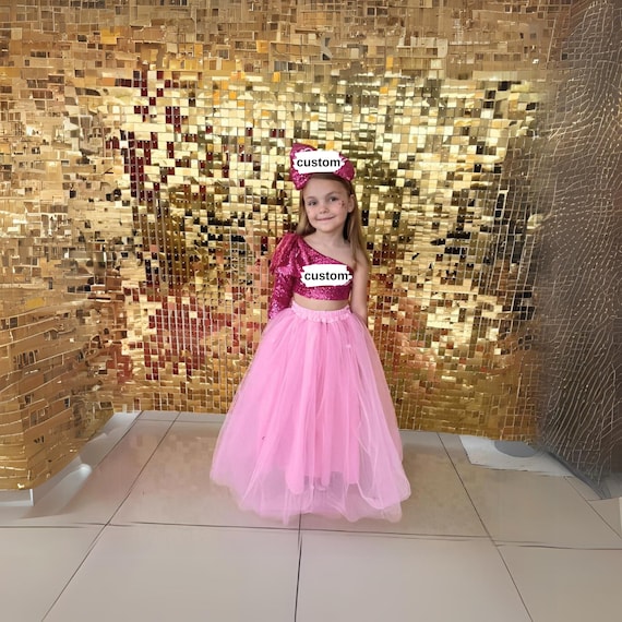 customize birthday dress Personalized Pink Sequin for Girls, One Shoulder Tulle Princess Party Outfit, Custom Name and Age Dress Color:Daffodil CARE INSTRUCTIONS Hand wash NA-07.06.26PM Minnie mouse birthday dress