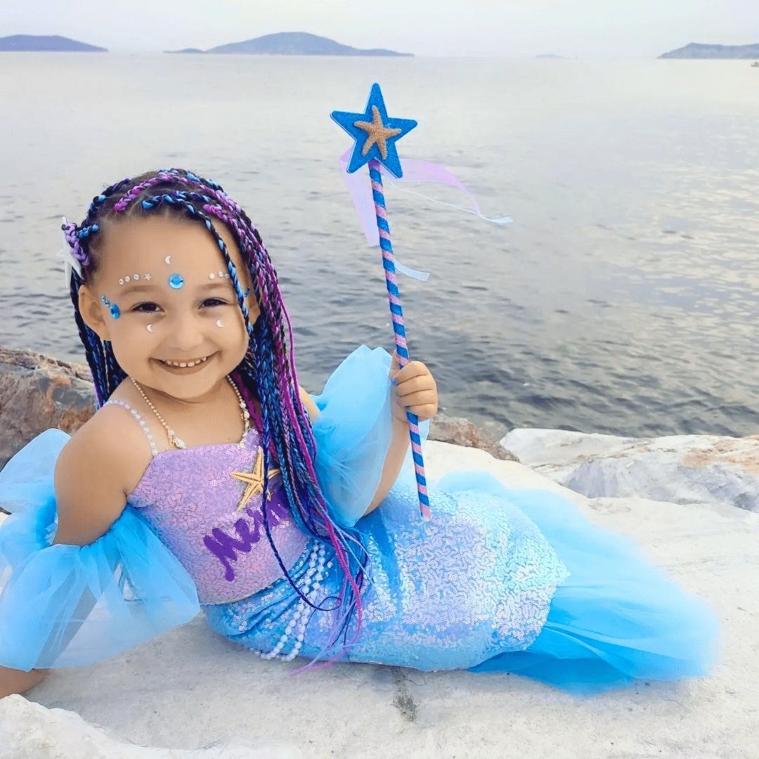 Costume Intero Costume Mare Ariel Turchese Mermaid Costume Da