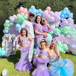 Lavender Mermaid Dress, Sparkly Girls Birthday Outfit, Little Mermaid Costume, Princess Dress Up, Toddler Special Occasion Gift