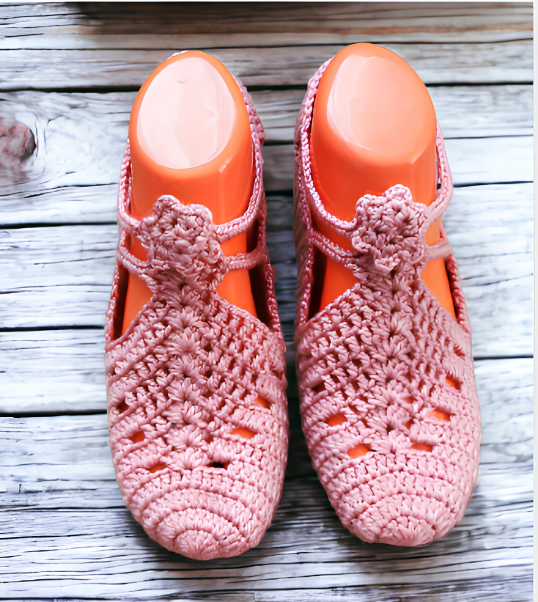 Powder Pink Crochet Slippers Crochet Footwear Turkish Handknit - Etsy