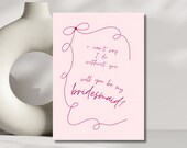 Ribbon Wavy Bridesmaid Proposal | Hand drawn invites