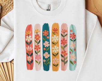 Floral Brushstroke PNG: Boho Wildflower Doodle (Digital Download)